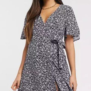 Asos Vila maxi dress in navy floral